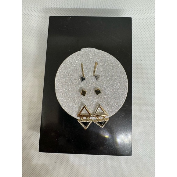 SET OF 4 NEW Earrings - 3 Pair of Studs, 1 Pair Little Dangles - Picture 2 of 3